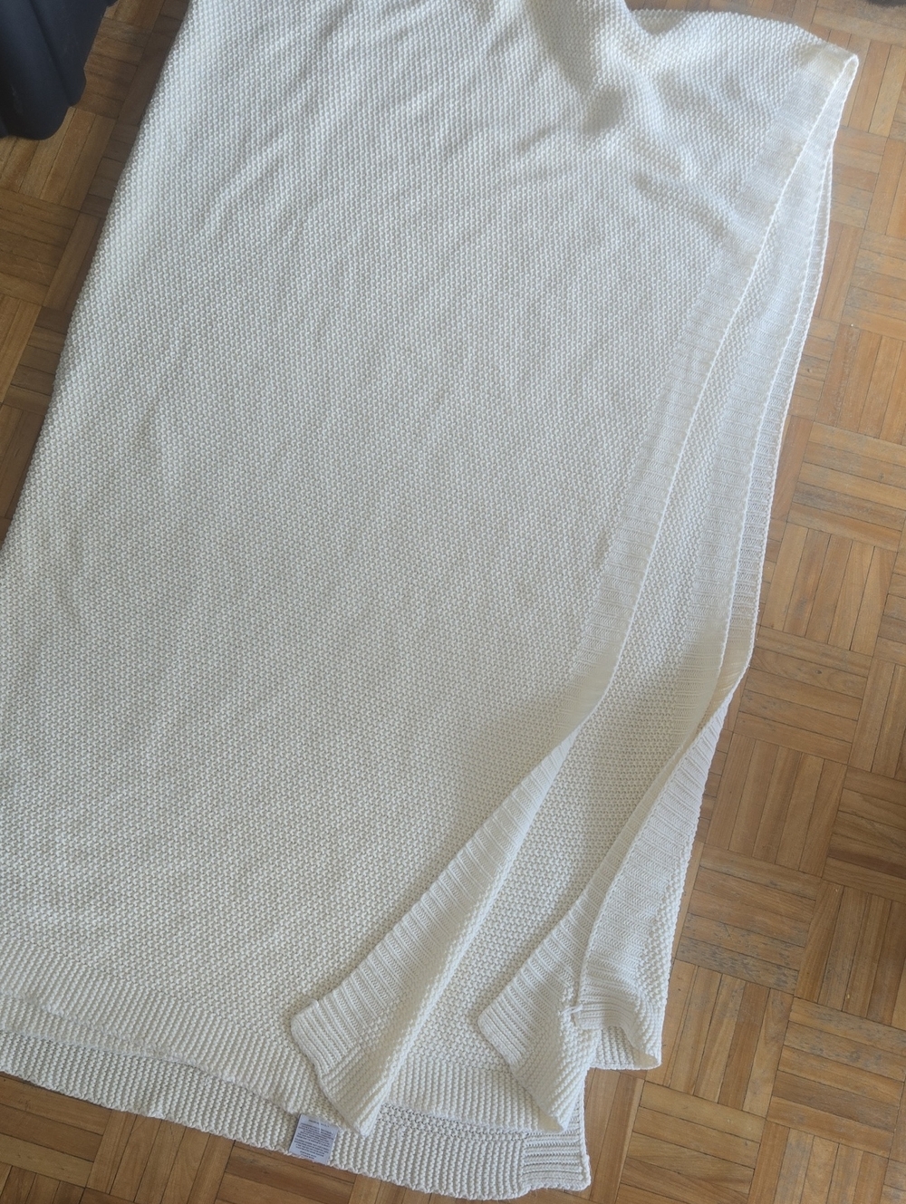 Threshold Ivory Textured Knit Throw Blanket 110x78"